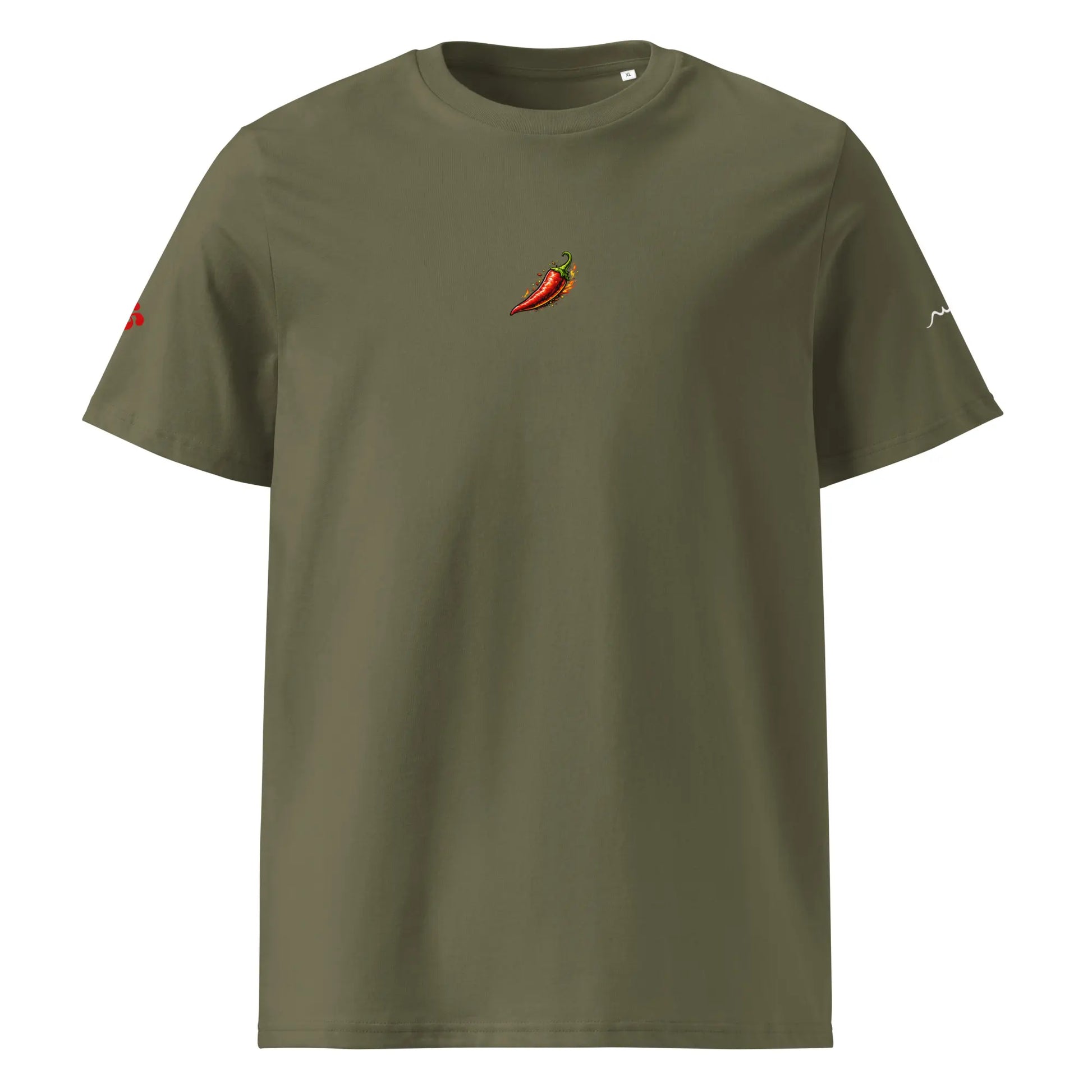 t-shirt premium coton bio femme homme biper gorri face coloris vert kaki