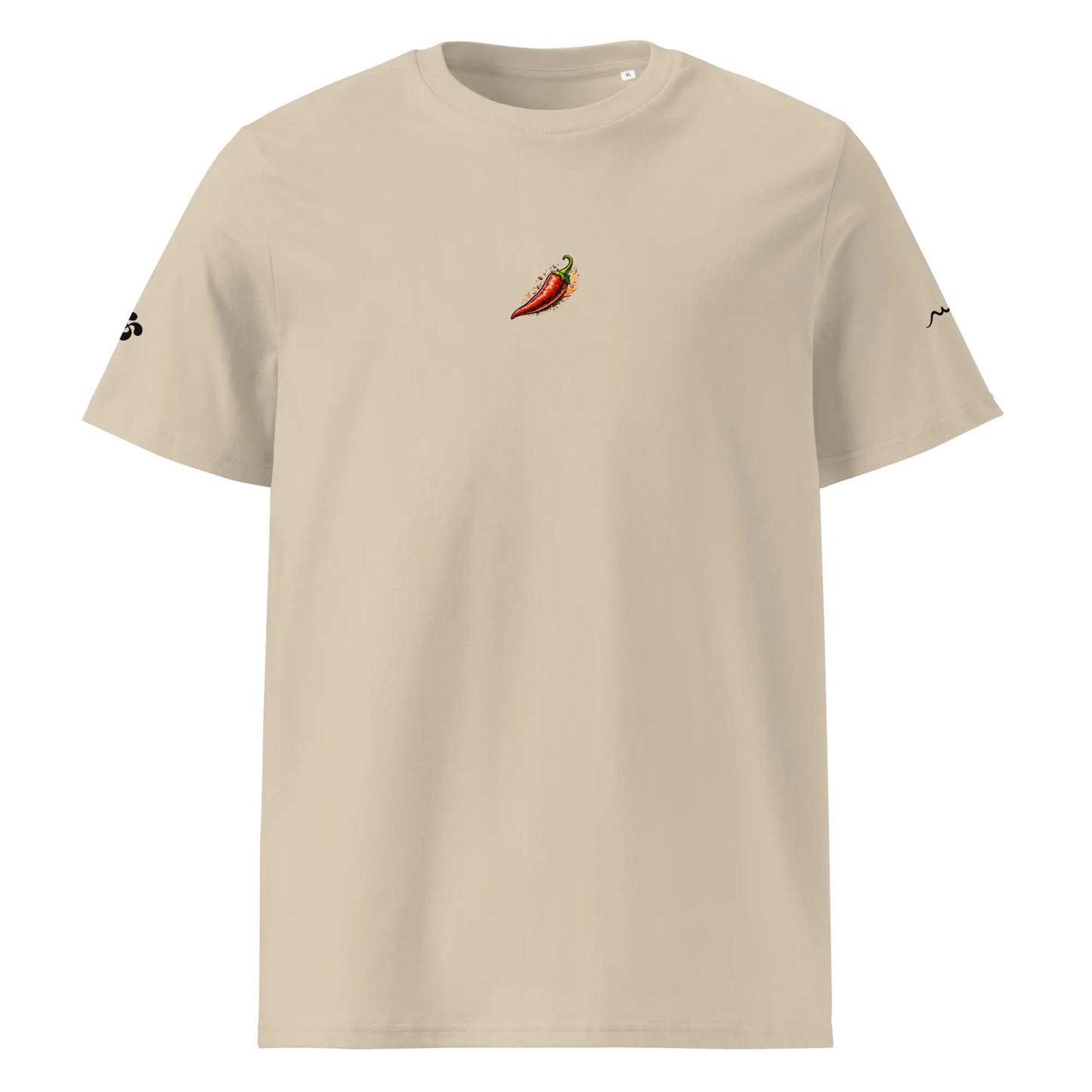 t-shirt premium coton bio homme femme biper gorri face coloris beige