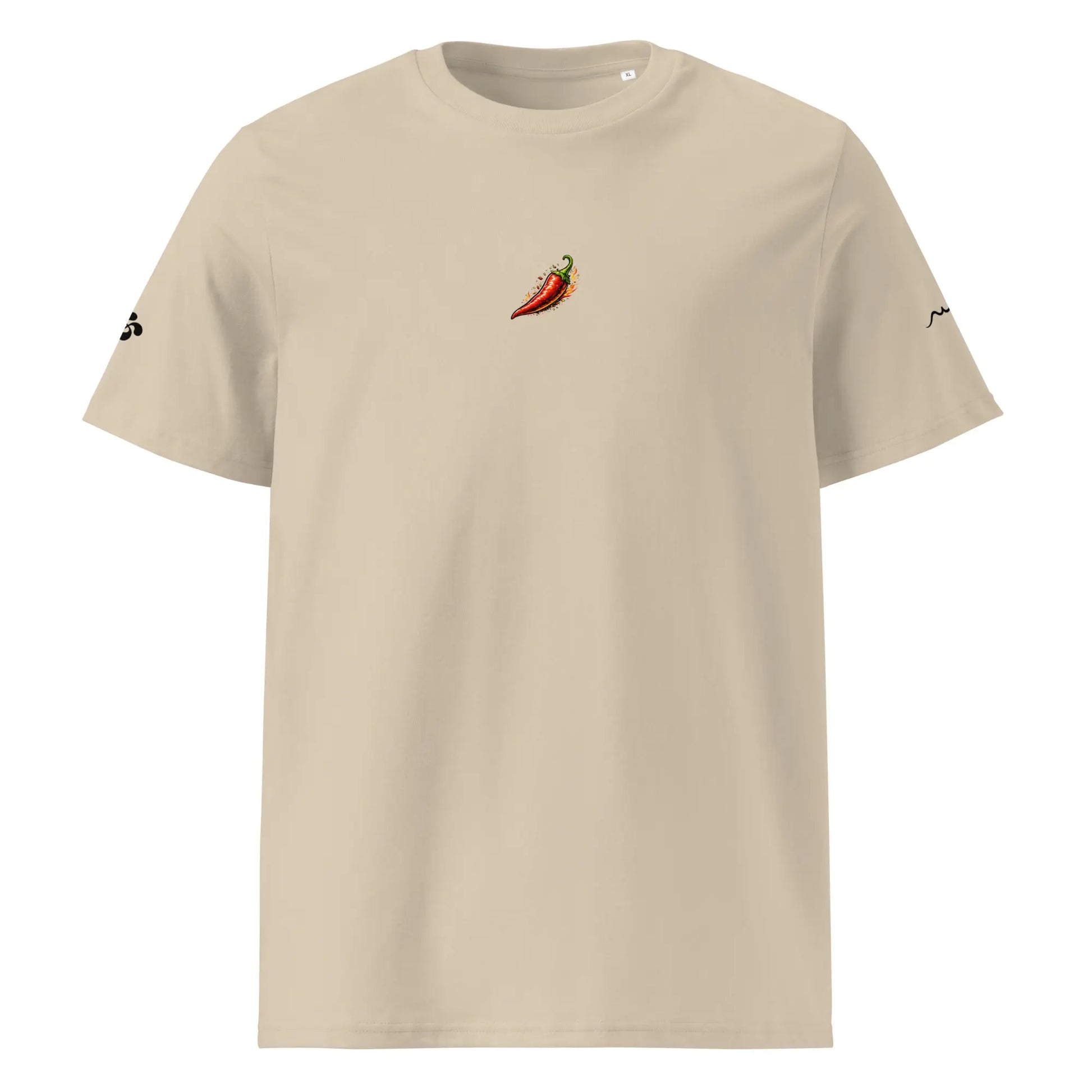 t-shirt premium coton bio homme femme biper gorri face coloris beige