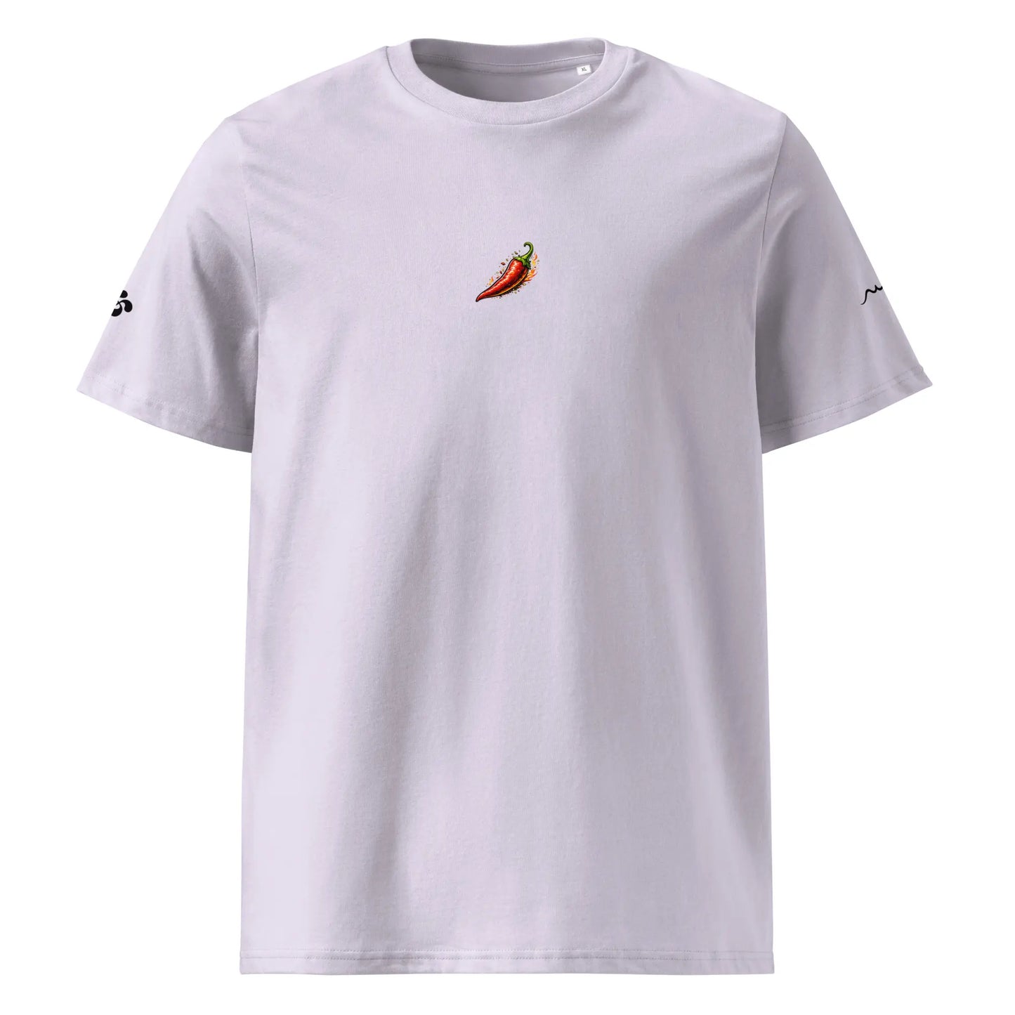 t-shirt premium coton bio homme femme biper gorri face coloris mauve clair