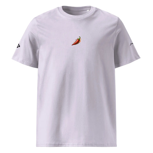 t-shirt premium coton bio homme femme biper gorri face coloris mauve clair