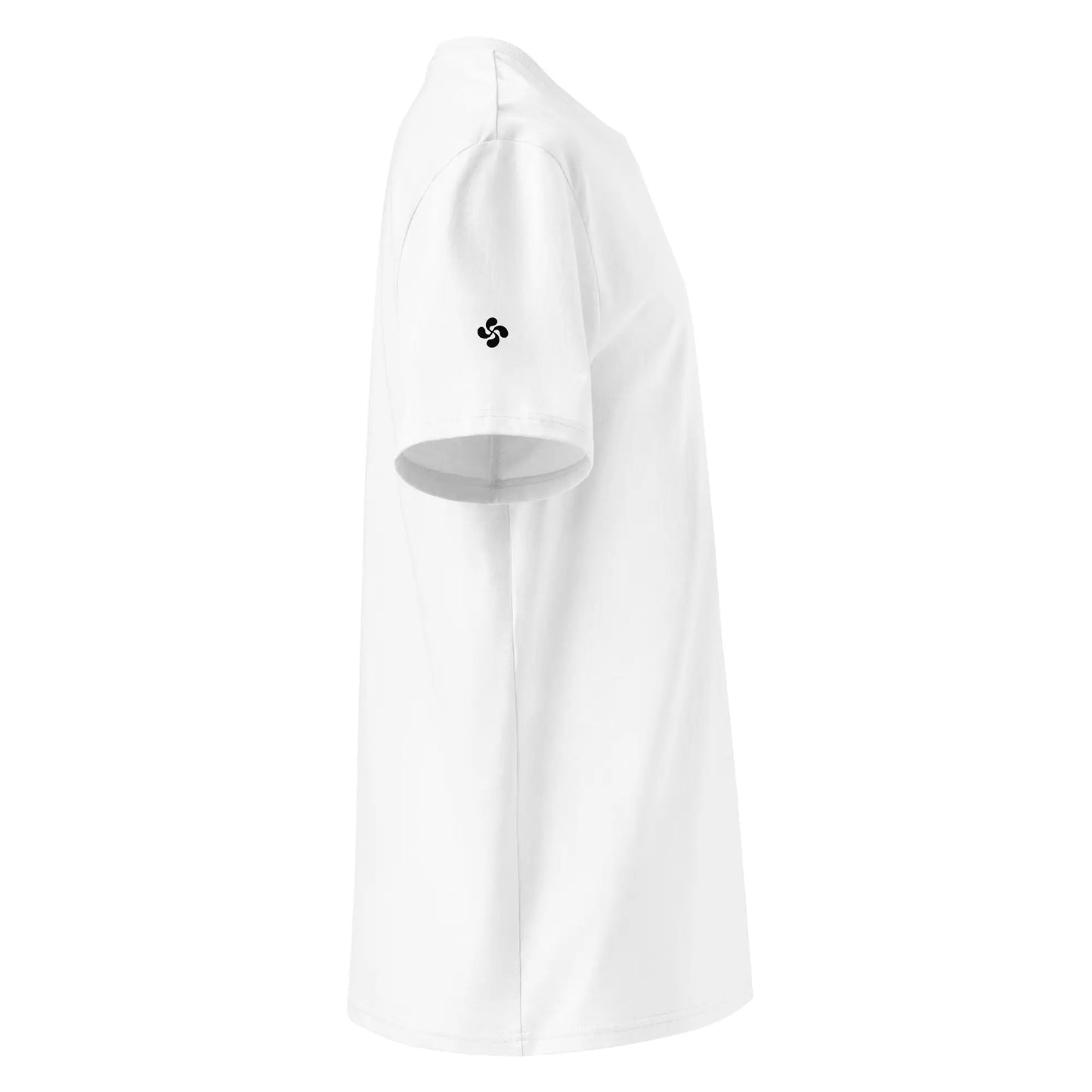 t-shirt premium coton bio femme homme biper gorri côté coloris blanc
