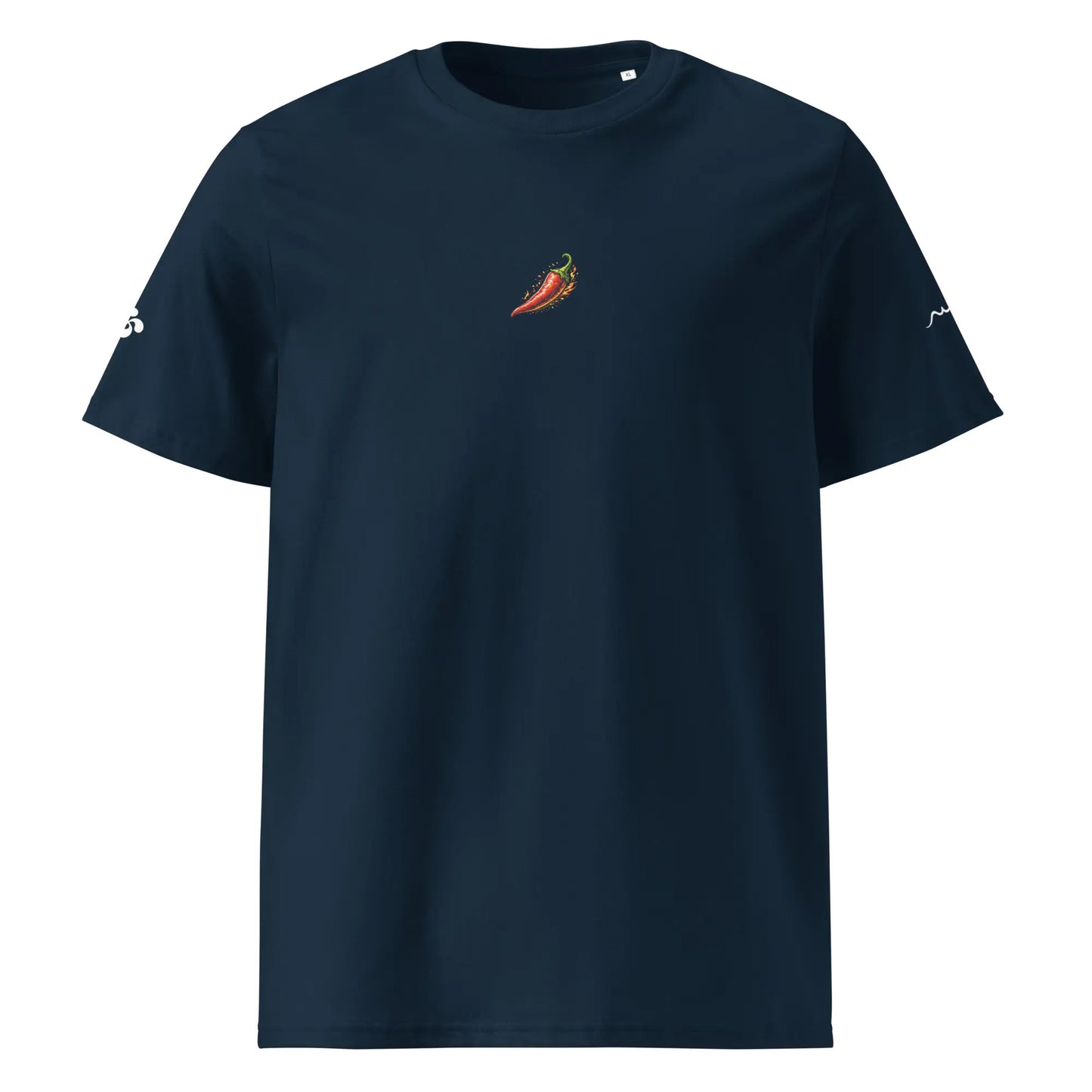 t-shirt premium coton bio homme femme biper gorri face coloris bleu marine