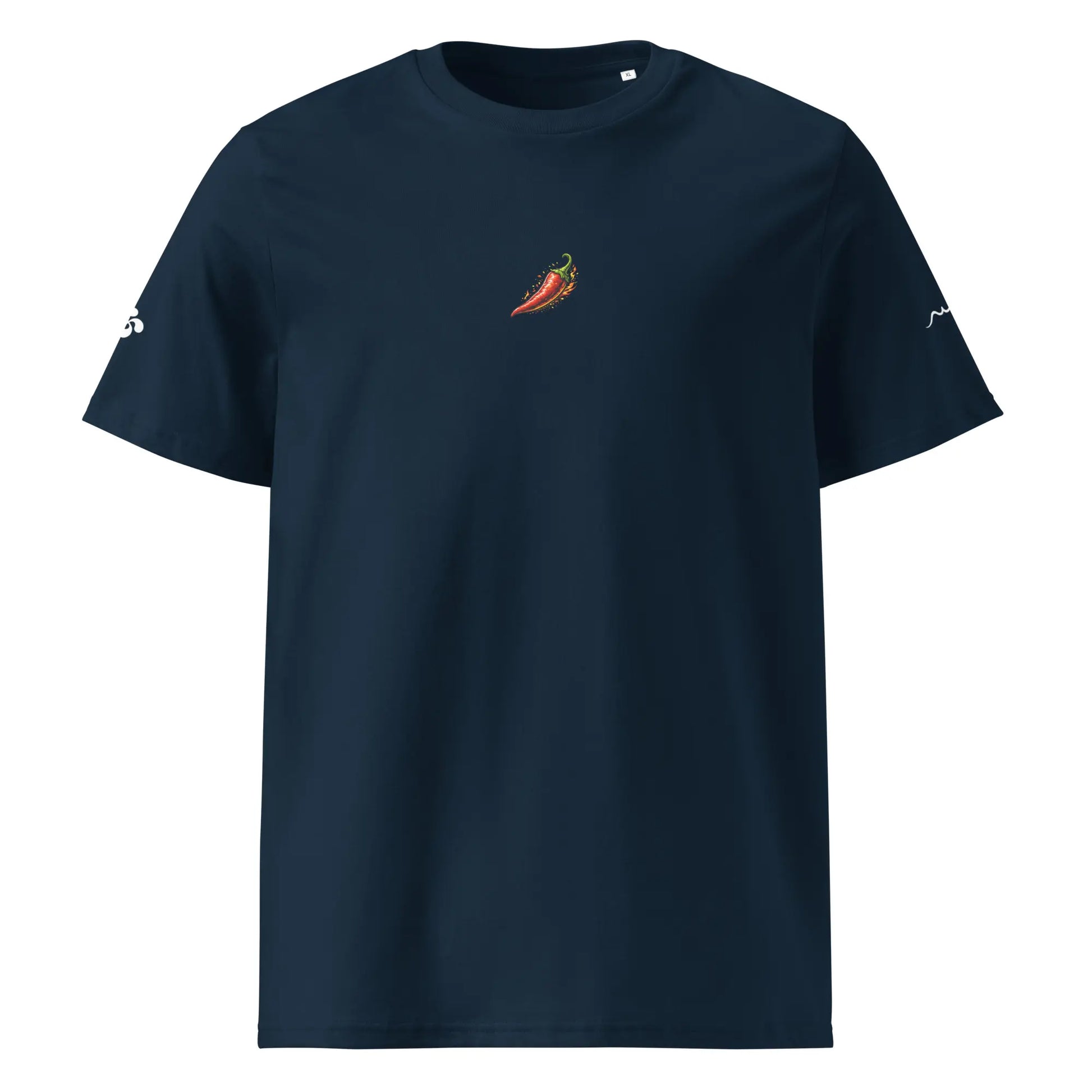 t-shirt premium coton bio homme femme biper gorri face coloris bleu marine