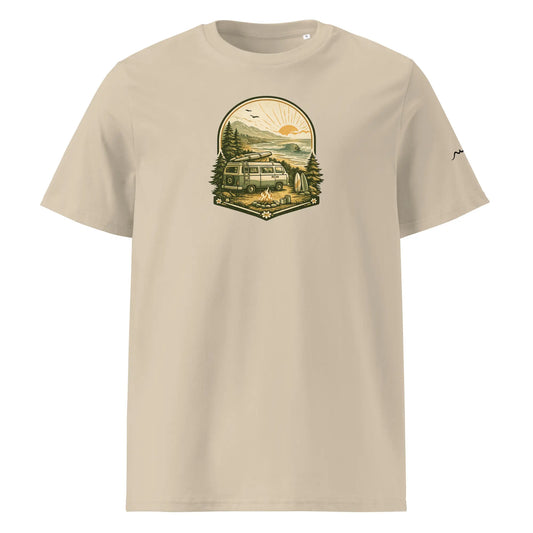 t-shirt premium coton bio femme homme freedom face coloris beige