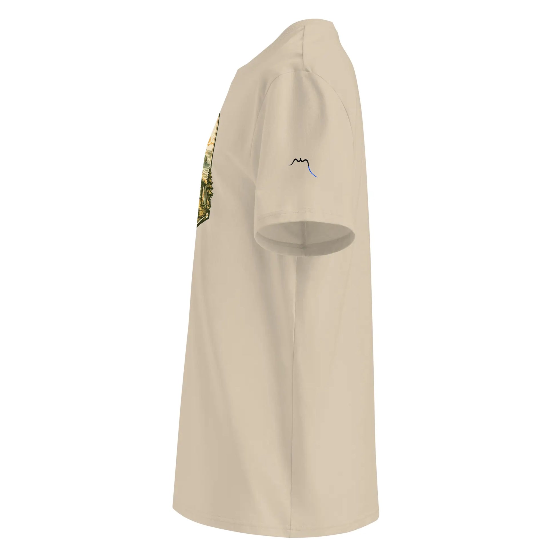 t-shirt premium coton bio femme homme freedom côté coloris beige