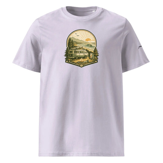 t-shirt premium coton bio femme homme freedom face coloris mauve clair