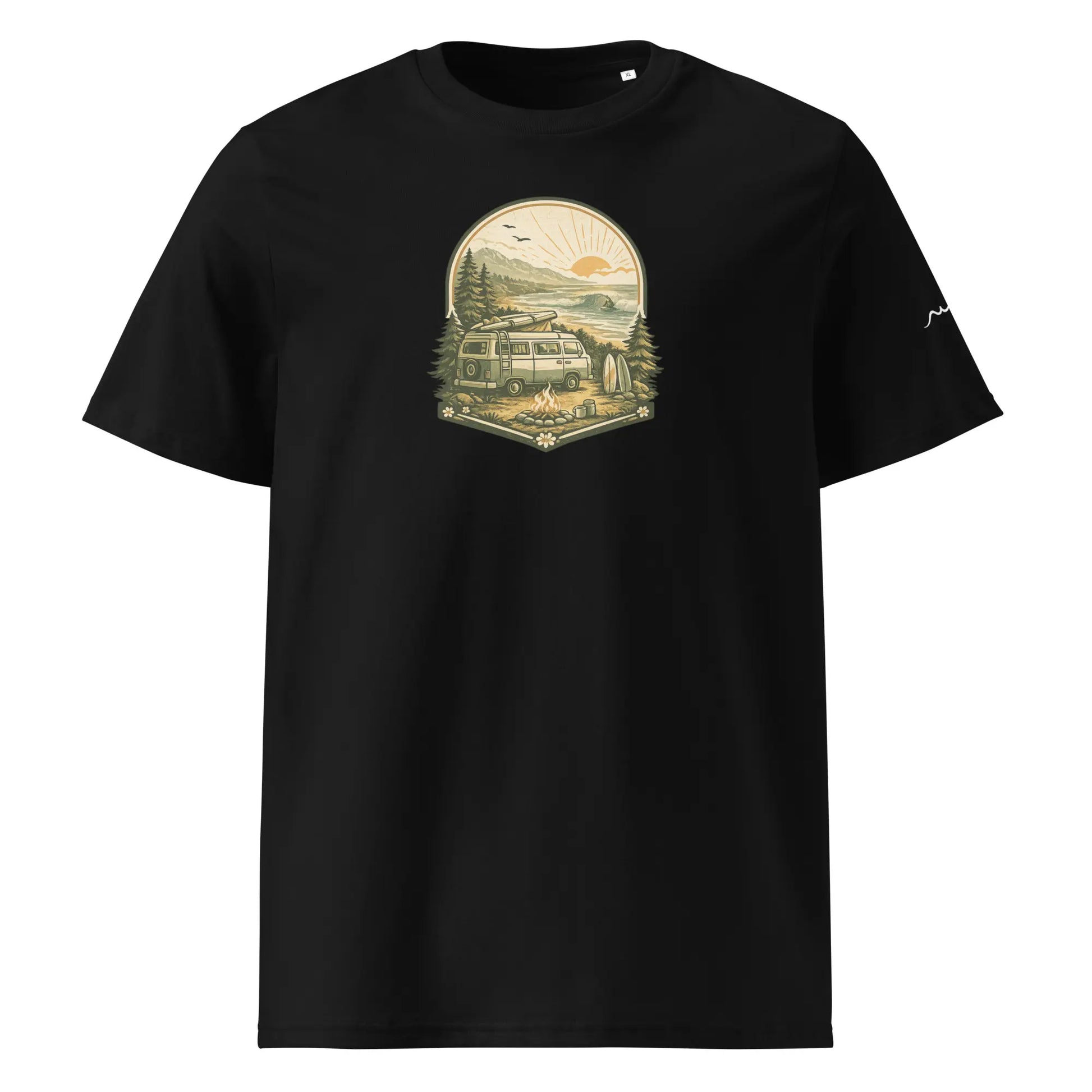 t-shirt premium coton bio femme homme freedom face coloris noir