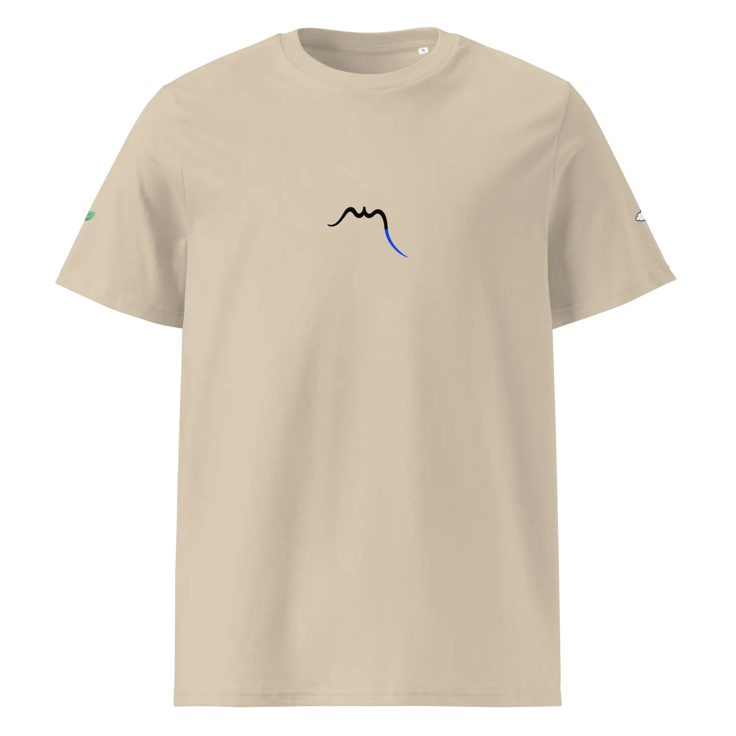 t-shirt premium coton bio femme homme hodeia face coloris beige