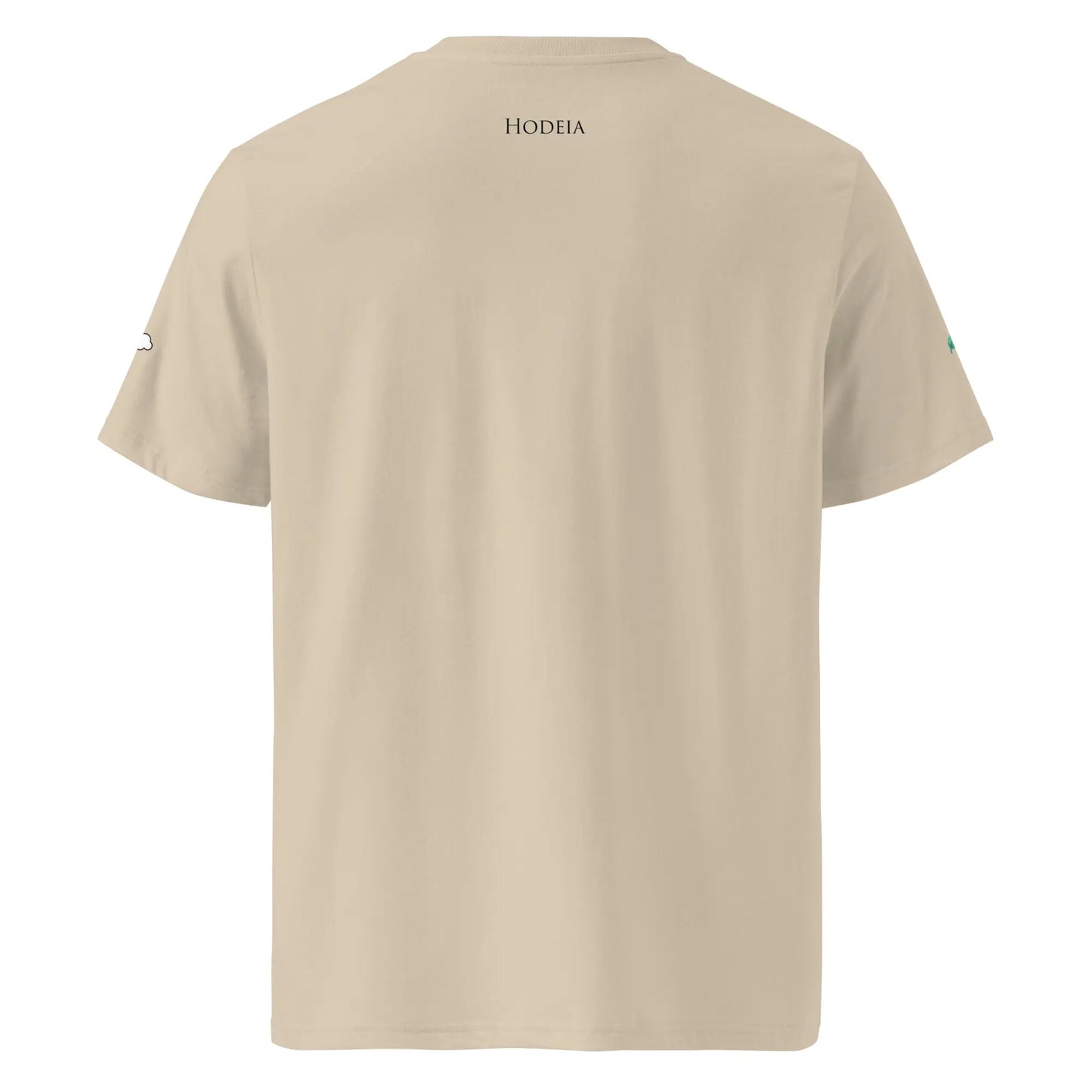 t-shirt premium coton bio femme homme hodeia dos coloris beige
