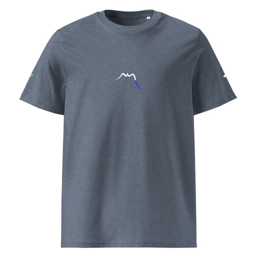 t-shirt premium coton bio femme homme hodeia face coloris gris bleu brouillarta