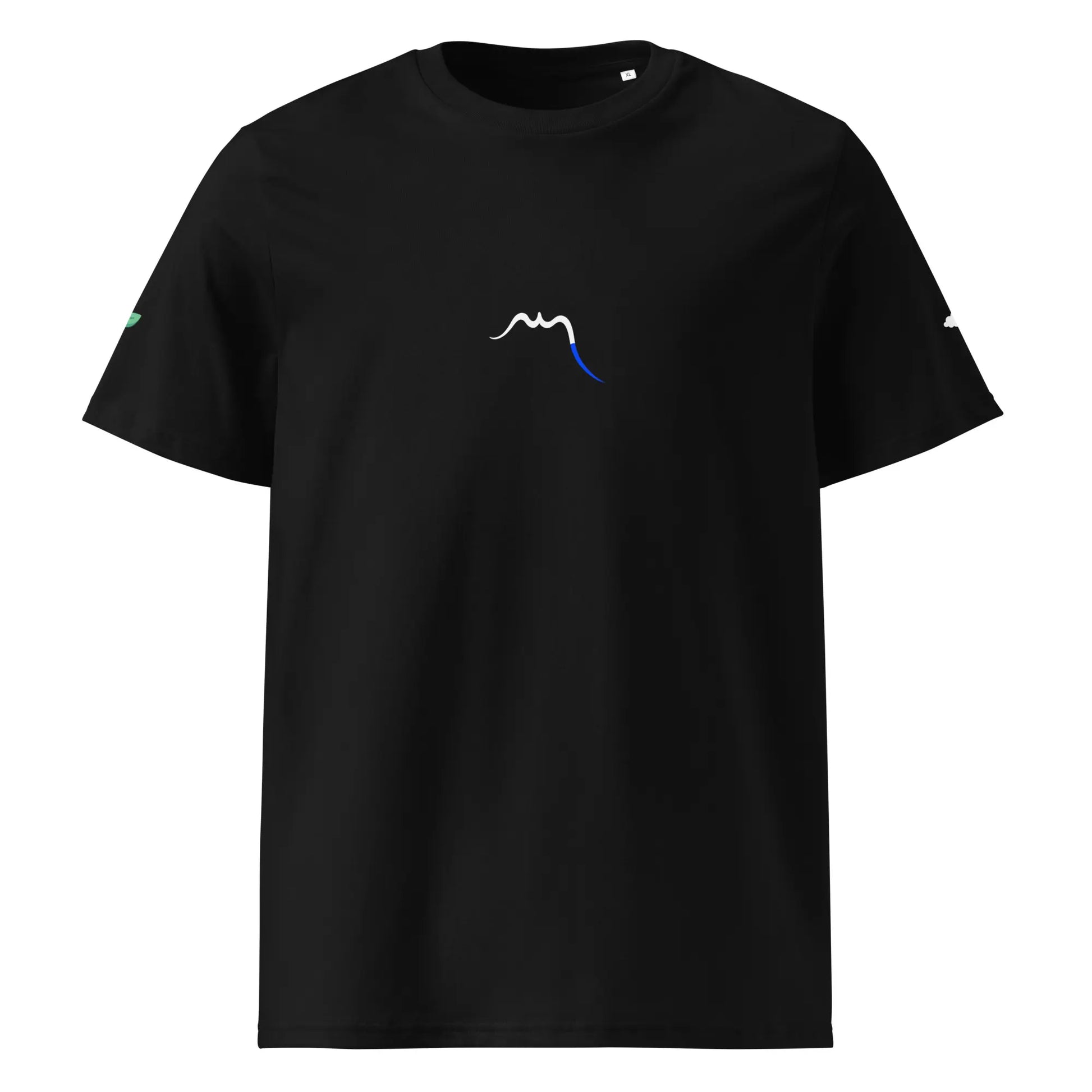 t-shirt premium coton bio femme homme hodeia face coloris noir