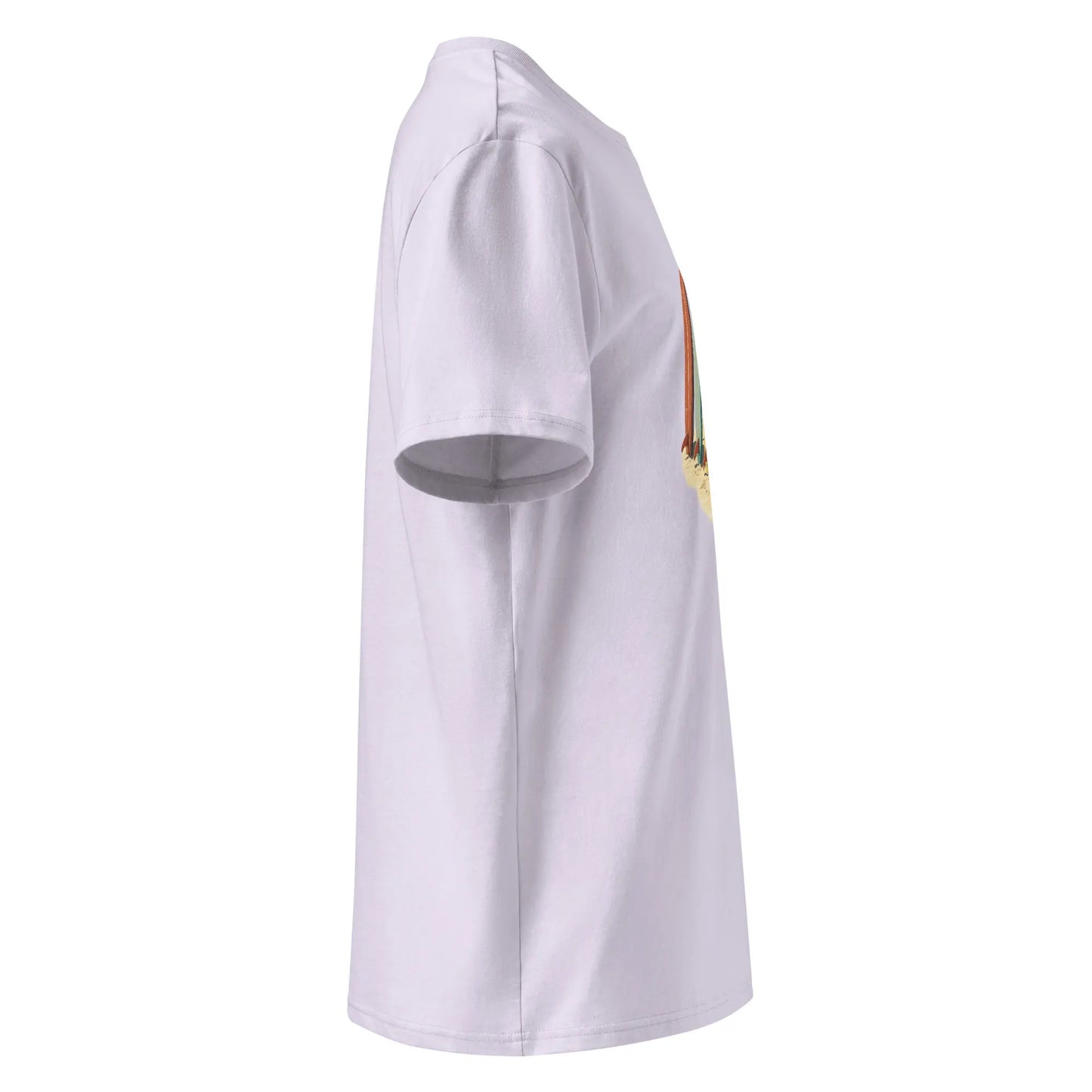 t-shirt premium coton bio femme homme longboard côté coloris mauve clair