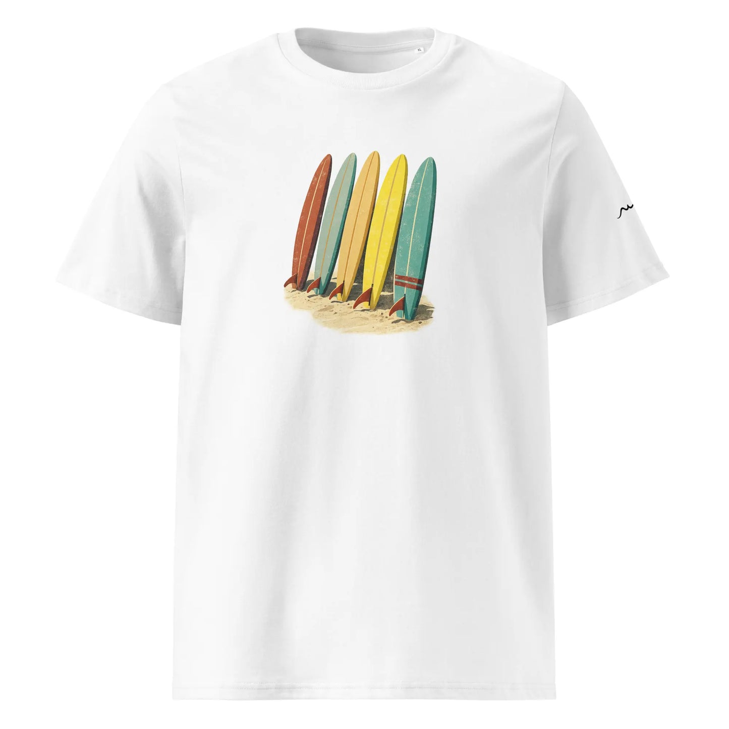 t-shirt premium coton bio femme homme longboard face coloris blanc