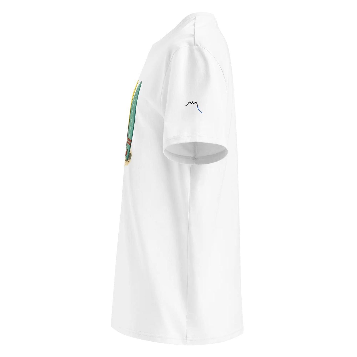 t-shirt premium coton bio femme homme longboard côté coloris blanc
