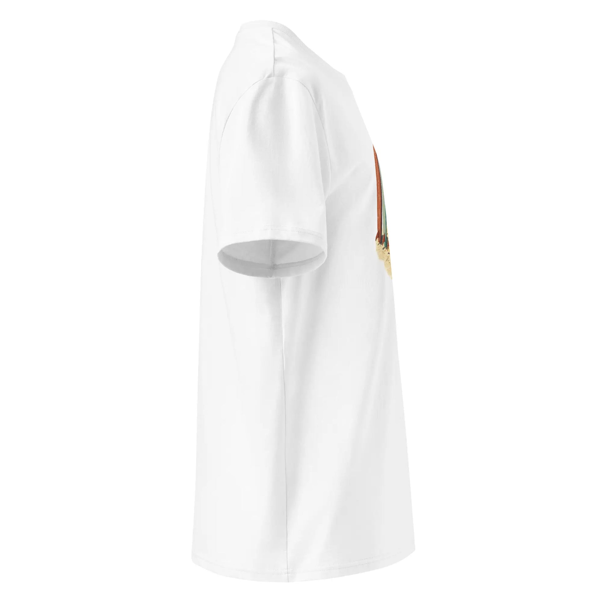 t-shirt premium coton bio femme homme longboard côté coloris blanc