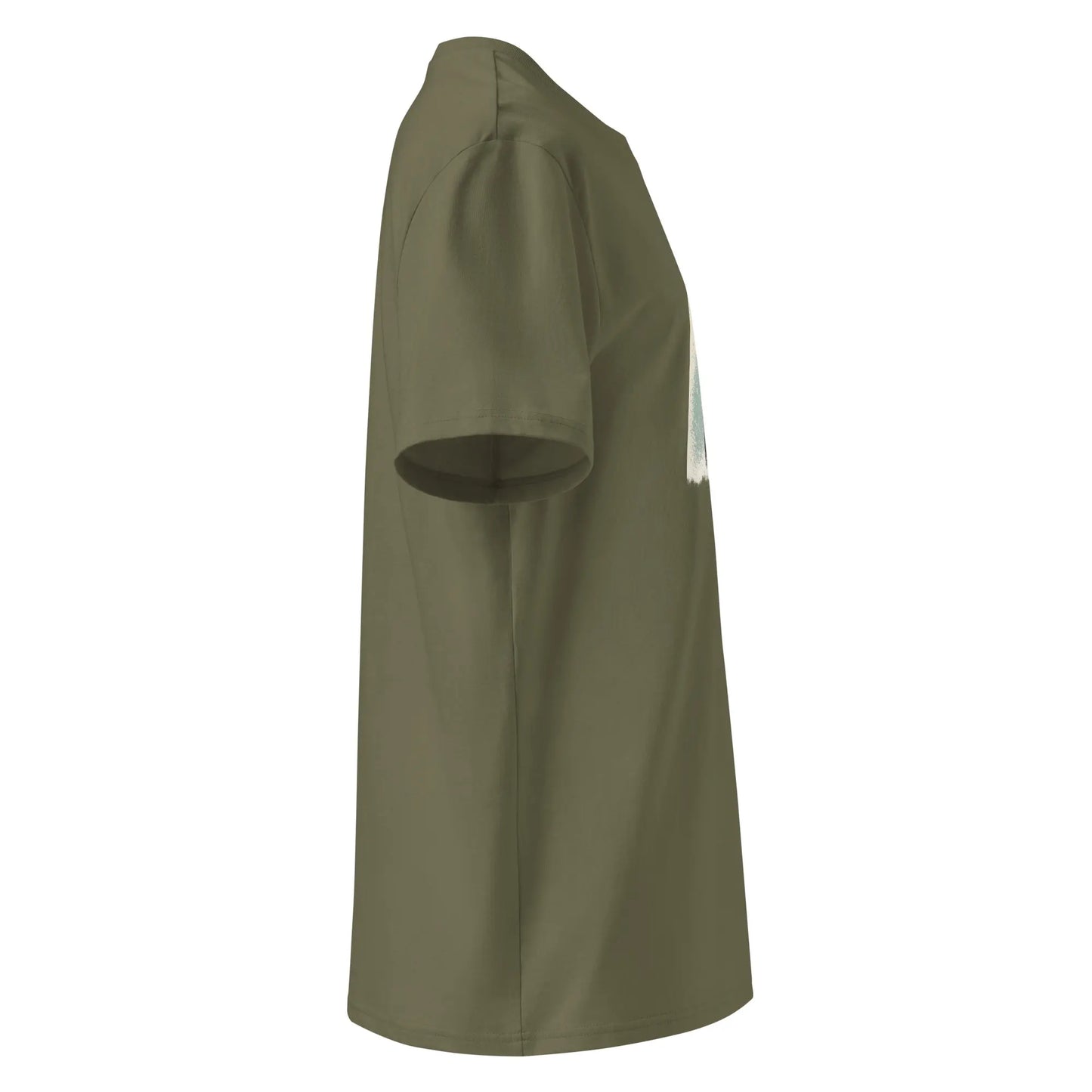 t-shirt premium coton bio femme homme shortboard côté coloris vert kaki