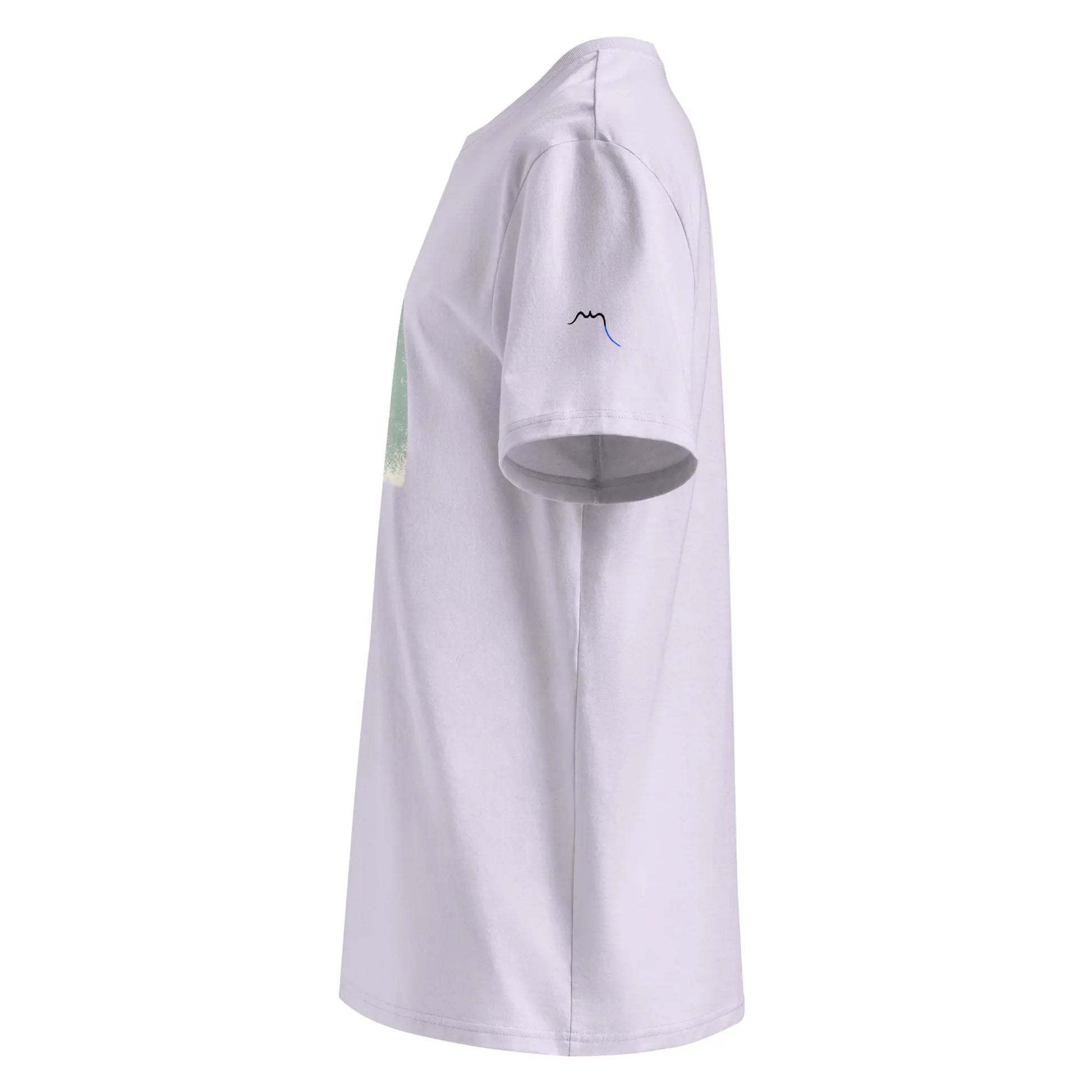 t-shirt premium coton bio femme homme shortboard côté coloris mauve clair