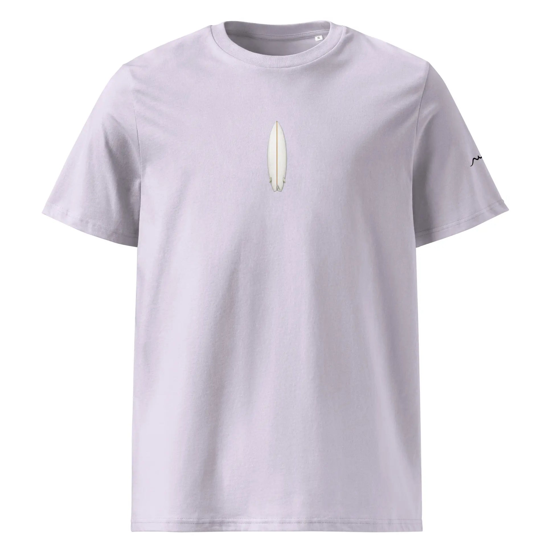 t-shirt premium coton bio femme homme surf fishtail face coloris mauve clair
