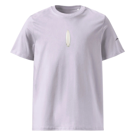 t-shirt premium coton bio femme homme surf fishtail face coloris mauve clair