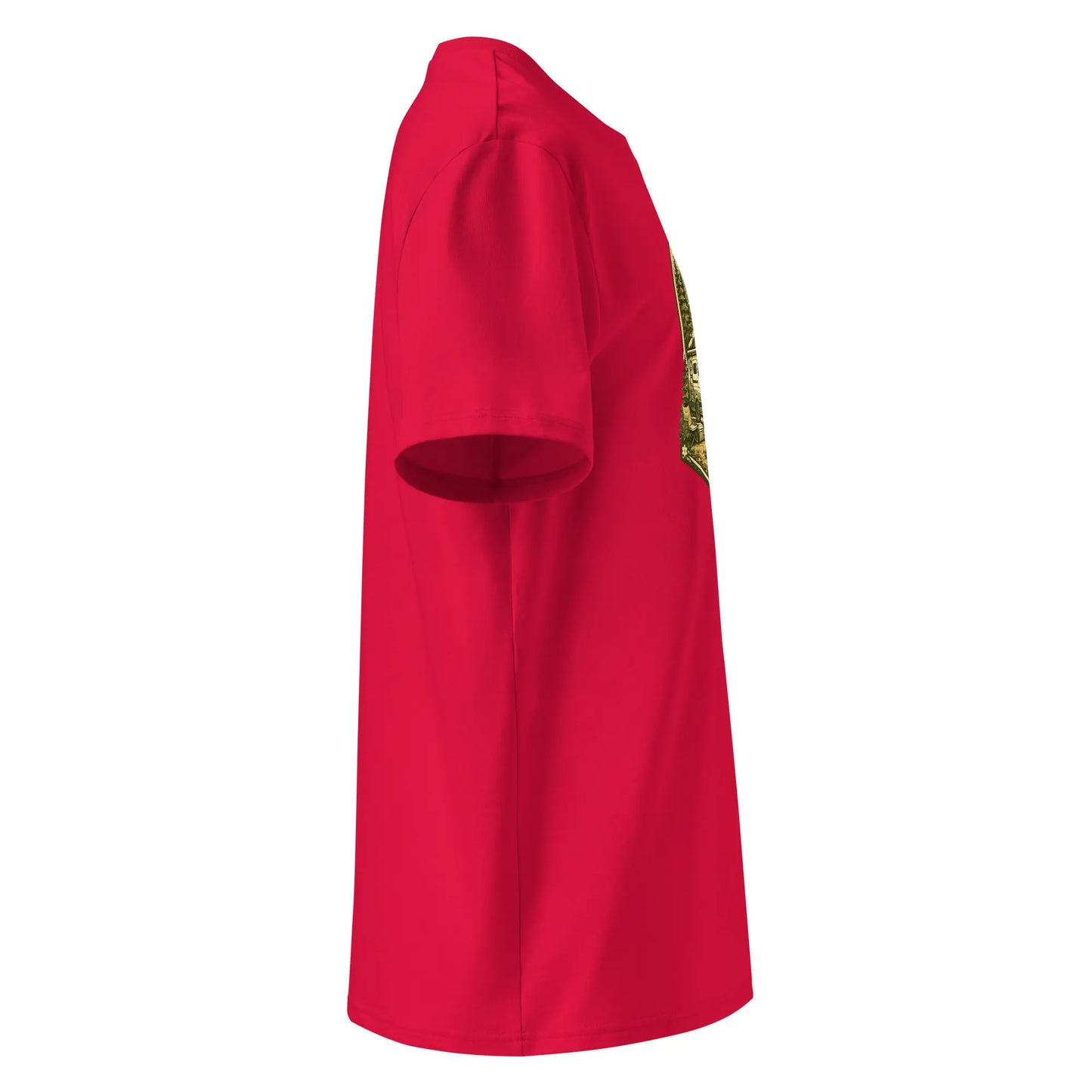 t-shirt premium coton bio femme homme vanlife côté coloris rouge