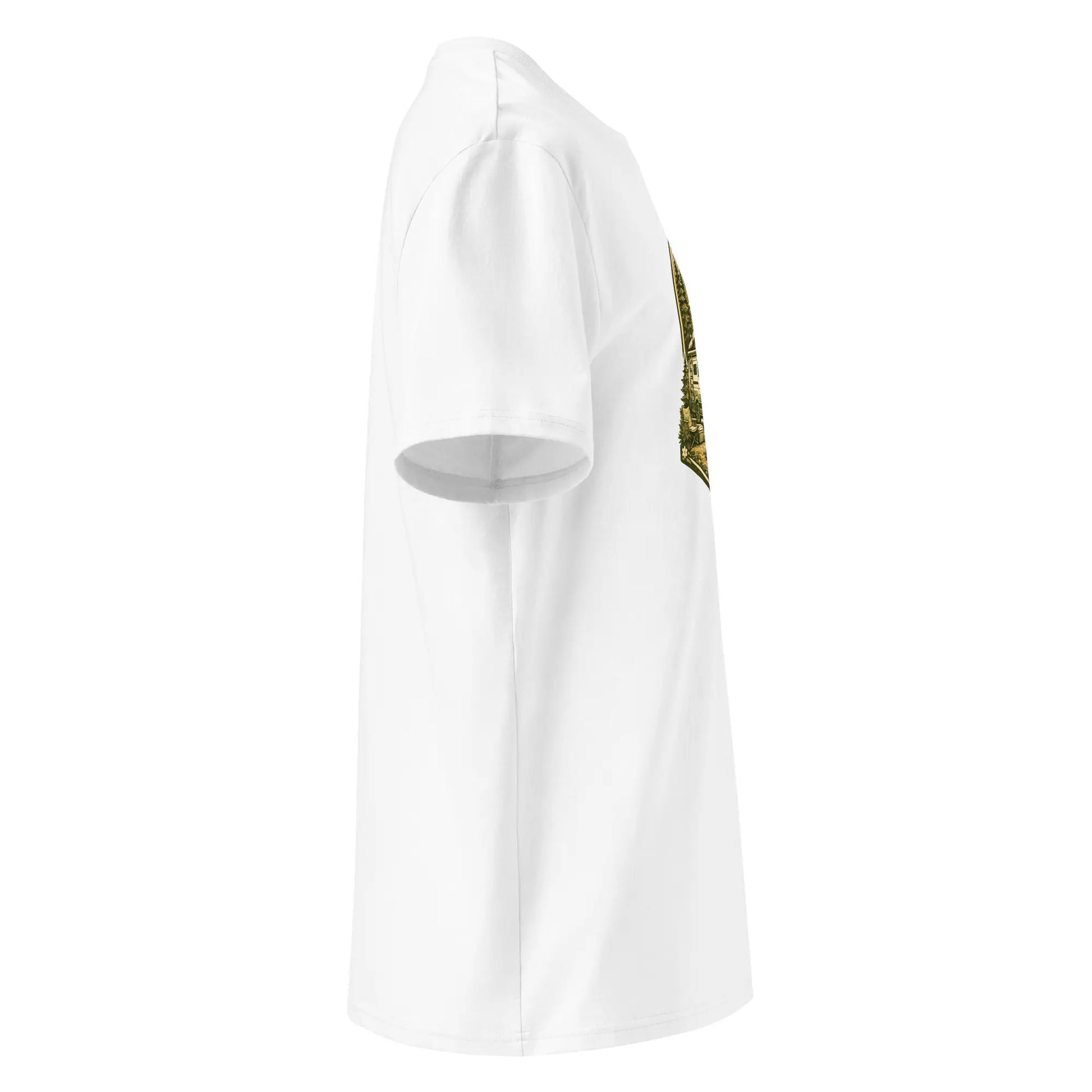 t-shirt premium coton bio femme homme vanlife côté coloris blanc