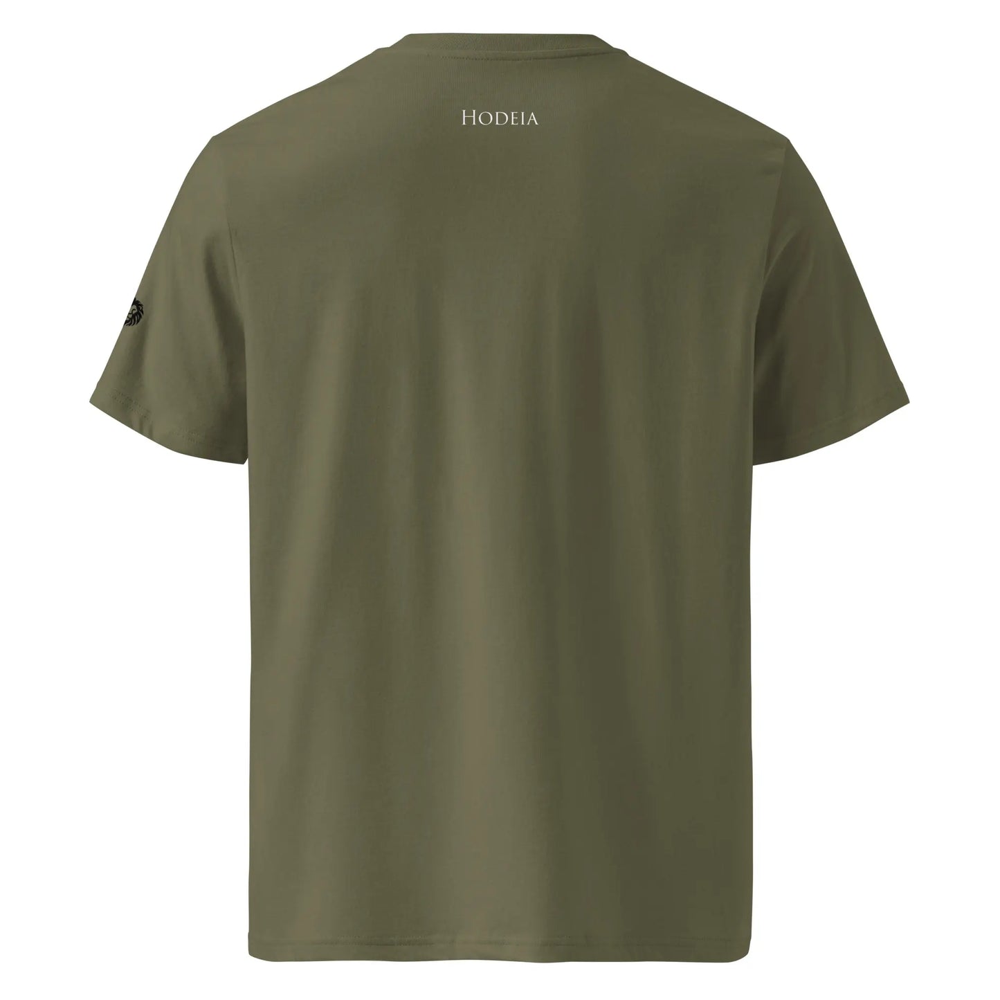 t-shirt premium coton bio femme homme zk dos coloris vert kaki