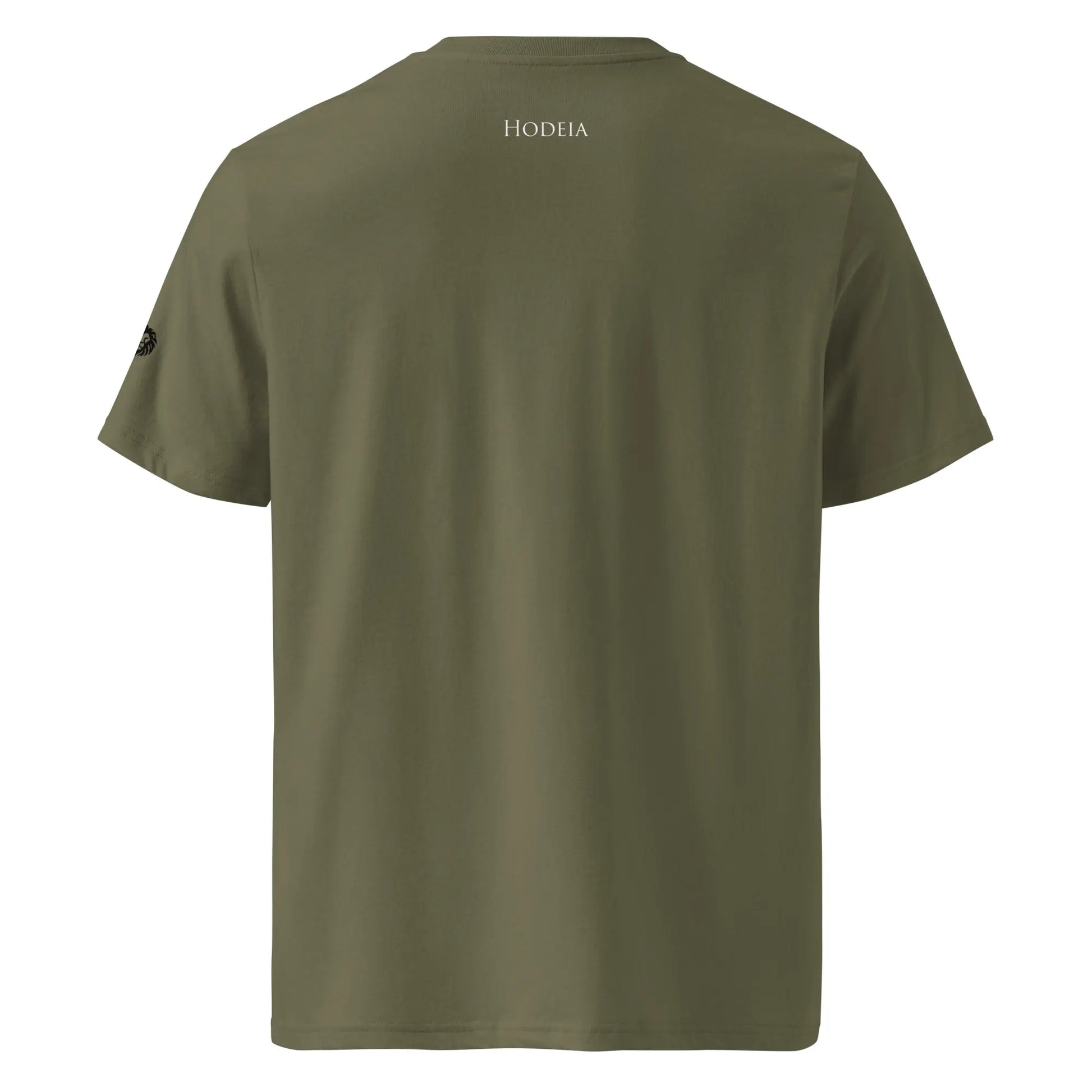 t-shirt premium coton bio femme homme zk dos coloris vert kaki