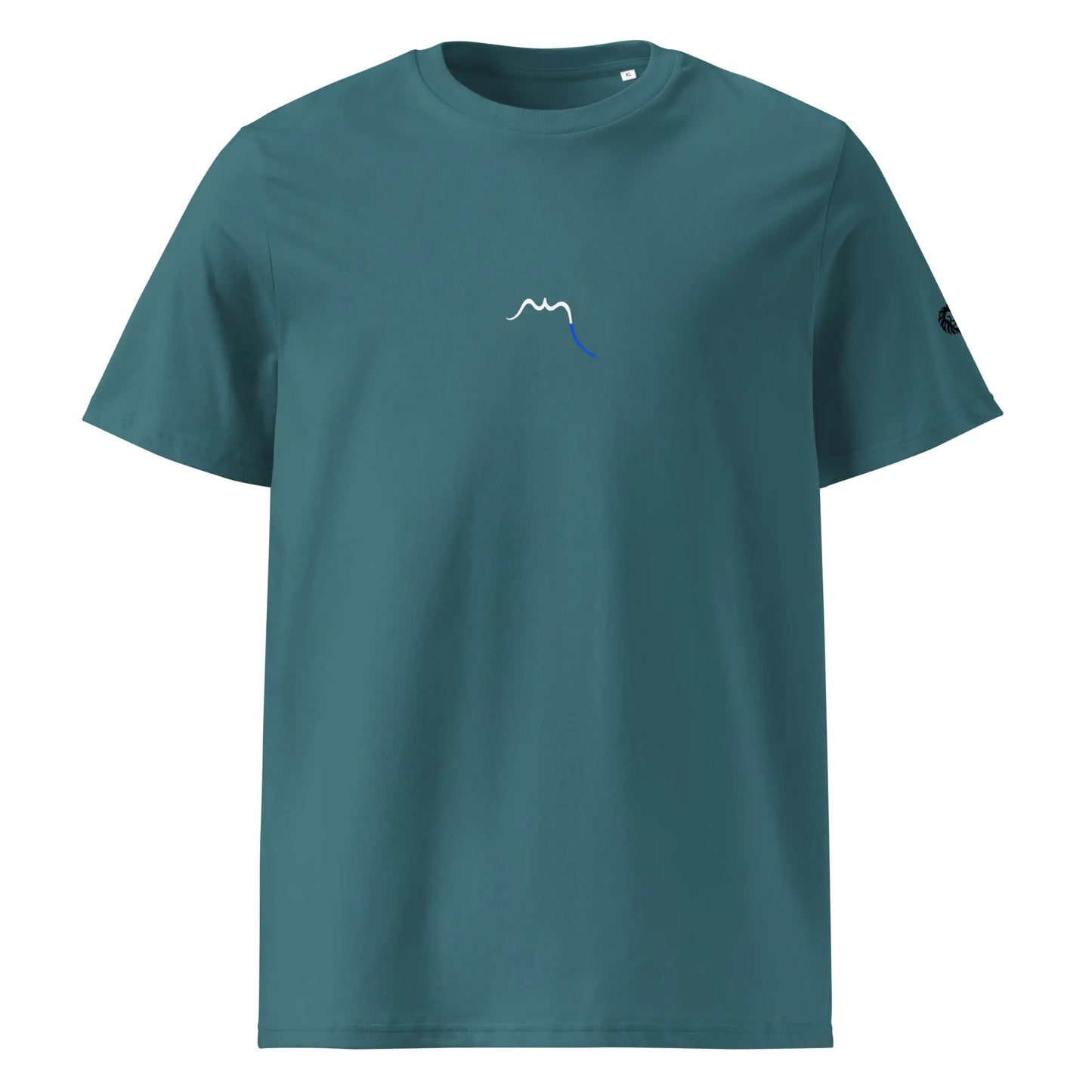 t-shirt premium coton bio femme homme zk face coloris bleu