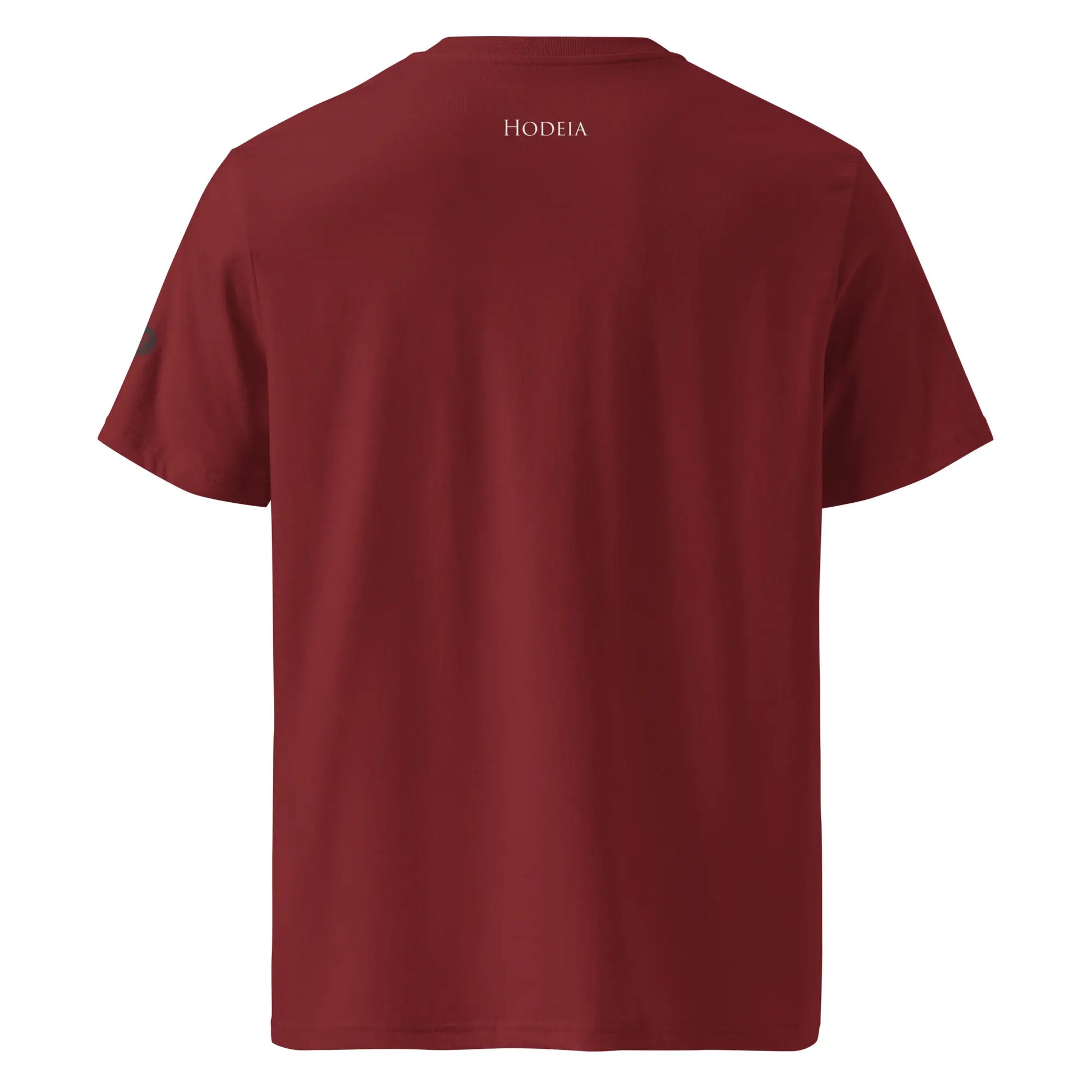 t-shirt premium coton bio femme homme zk dos coloris rouge bordeaux