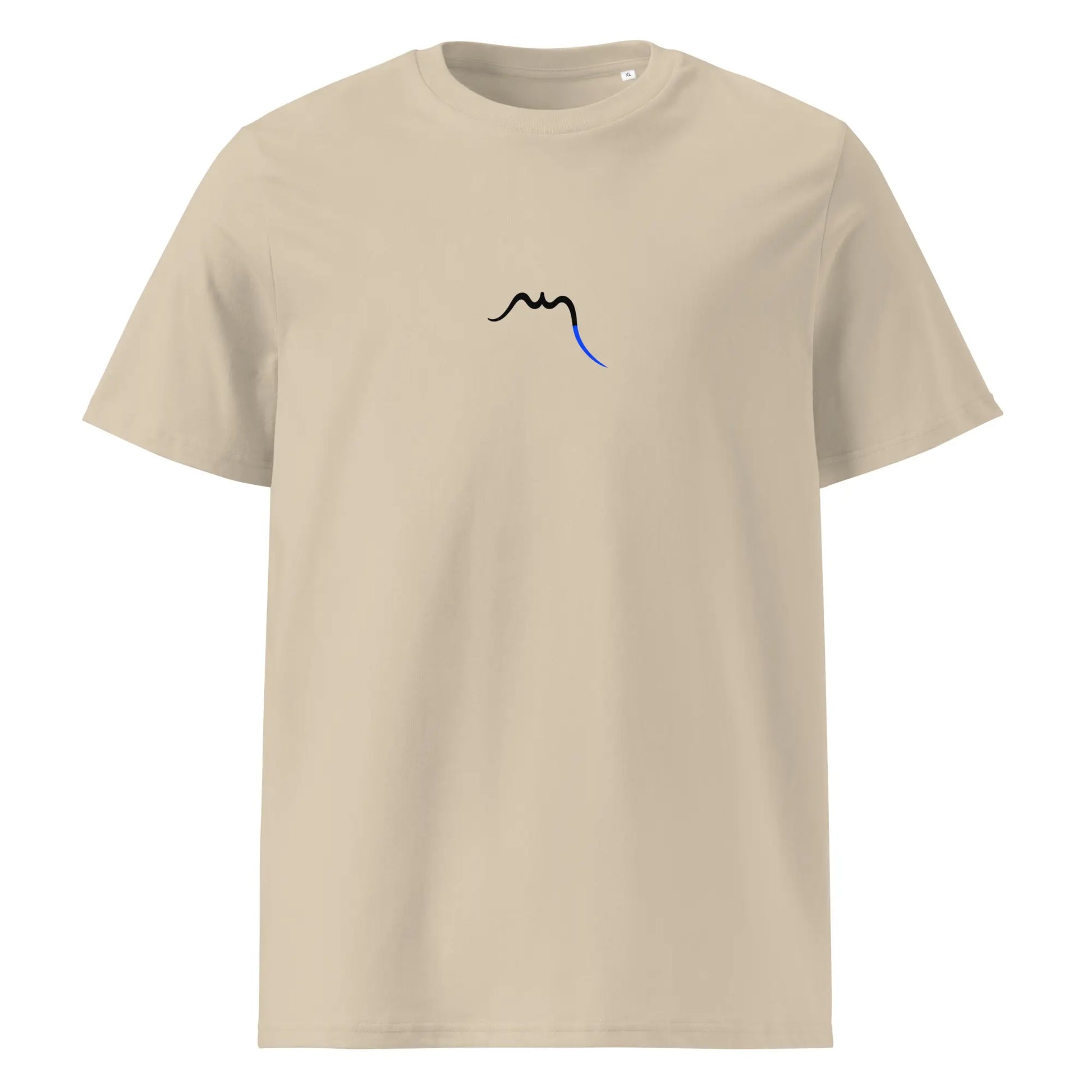 vue de face du t-shirt premium en coton bio zéro coloris beige clair