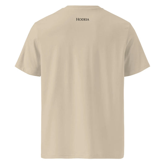 vue de dos du t-shirt premium en coton bio zéro coloris beige clair