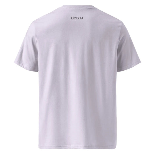 vue de dos du t-shirt premium en coton bio zéro coloris mauve clair