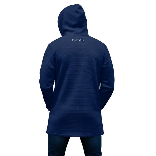 veste polaire longue homme chili portée dos coloris bleu marine