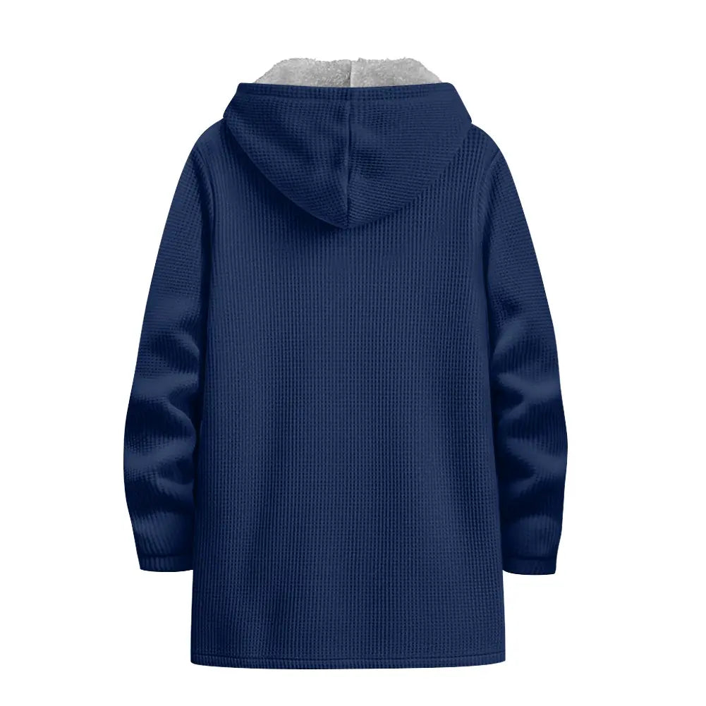 veste polaire longue homme chili dos coloris bleu marine