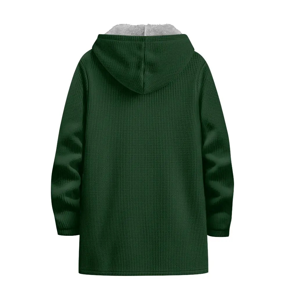 veste polaire longue homme chili dos coloris vert forêt